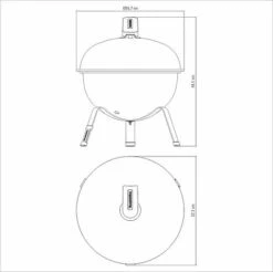 Tramontina Charcoal Grill With Lid -Green Haven Shop 26500003 4