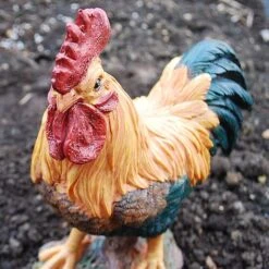 Standing Cockerel Bird Garden Animal Ornament -Green Haven Shop 3210S 2