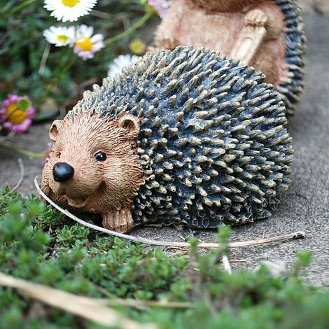 Set Of 3 Hedgehog Garden Animal Ornaments Outdoor Statues 4 Set Of 3 Hedgehog Garden Animal Ornaments Outdoor Statues - Image 4