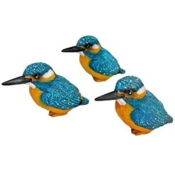 3 Pot Topping Kingfisher Bird Garden Ornaments -Green Haven Shop 3710 5