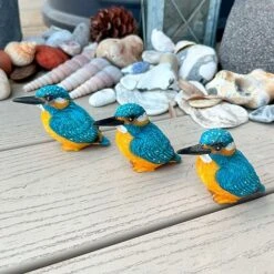 3 Pot Topping Kingfisher Bird Garden Ornaments -Green Haven Shop 3710 9
