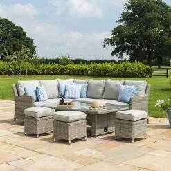 Maze Rattan Oxford Corner Dining Set With Ice Bucket & Rising Dining Table -Green Haven Shop 401760 2