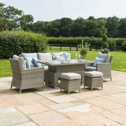 Maze Rattan Oxford Sofa Dining Set With Ice Bucket & Rising Table -Green Haven Shop 401761 12