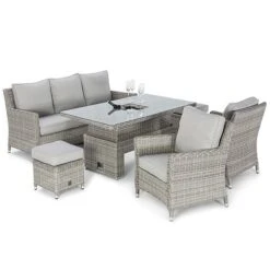 Maze Rattan Oxford Sofa Dining Set With Ice Bucket & Rising Table -Green Haven Shop 401761 13