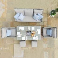 Maze Rattan Oxford Sofa Dining Set With Ice Bucket & Rising Table -Green Haven Shop 401761 5