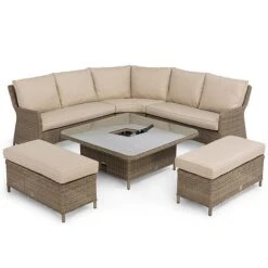 Maze Rattan Winchester Royal Corner Dining Ice Bucket & Rising Table Set -Green Haven Shop 402115 4