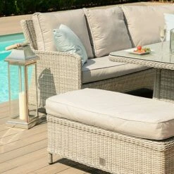 Maze Rattan Oxford Royal Corner Dining Set With Firepit Table -Green Haven Shop 403052 3