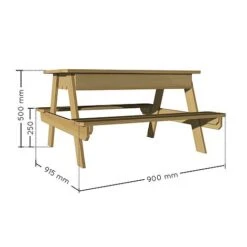 Soulet Childrens Wooden Picnic Table With Sandpit 10 Soulet Childrens Wooden Picnic Table With Sandpit -Green Haven Shop 782714 VISUEL DIM PRODUIT