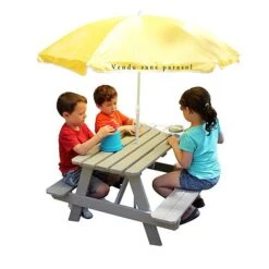 Soulet Childrens Garden Picnic Table Grey -Green Haven Shop 783568 DET 02