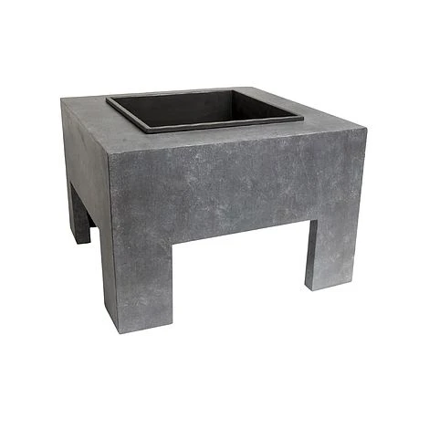 Square Firebowl & Square Console Cement H40Cm W58Cm 1 Square Firebowl & Square Console Cement H40Cm W58Cm