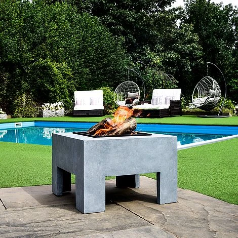 Square Firebowl & Square Console Cement H40Cm W58Cm 2 Square Firebowl & Square Console Cement H40Cm W58Cm - Image 2