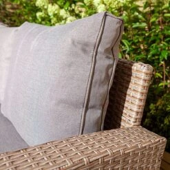 Rowlinson Garden Deluxe Rattan Corner Sofa Dining Set 8 Seat Oatmeal -Green Haven Shop AlbanyCornerset Wheat 05