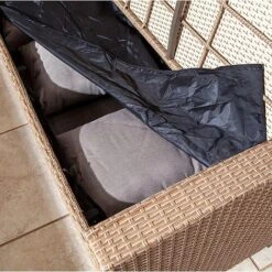 Rowlinson Garden Deluxe Rattan Corner Sofa Dining Set 8 Seat Oatmeal -Green Haven Shop AlbanyCornerset Wheat 08