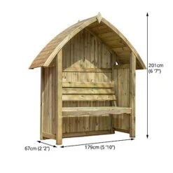 Waltons Wooden Arch Top Garden Pressure Treated Arbour Seat -Green Haven Shop Arch20Top20Arbour20Seat20 20ESDXL21PT03520Spec20300dpi