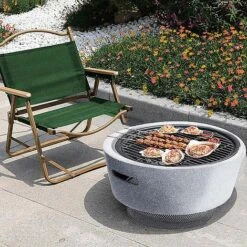 Idooka Stone Effect Fire Pit & BBQ