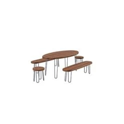 Borough Acacia Wood 5 Piece Furniture Set