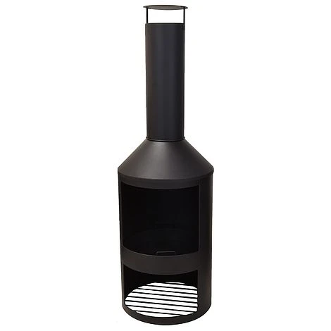 Idooka Black Chiminea Outdoor Heating Fire Pit 7 Idooka Black Chiminea Outdoor Heating Fire Pit - Image 7