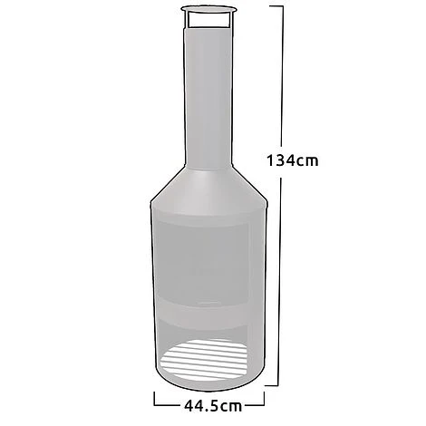 Idooka Black Chiminea Outdoor Heating Fire Pit 9 Idooka Black Chiminea Outdoor Heating Fire Pit - Image 9