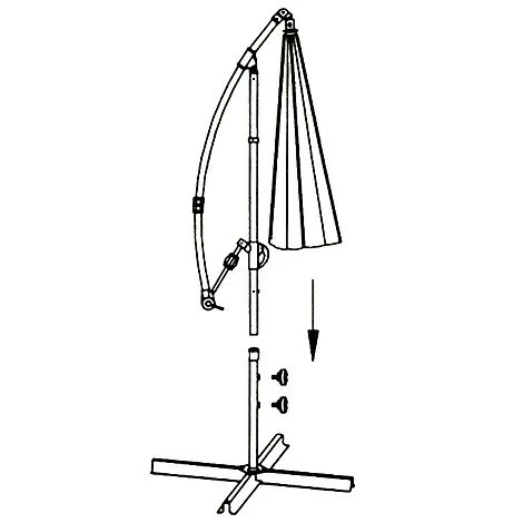 Idooka 300cm Grey Cantilever Garden Parasol - Patio Umbrella & Sun Shade 11 Idooka 300cm Grey Cantilever Garden Parasol - Patio Umbrella & Sun Shade - Image 11