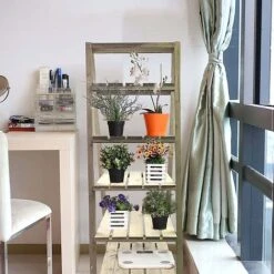 Idooka Natural Ladder Storage Shelves -Green Haven Shop Deskside