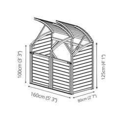 Pressure Treated 5' X 3' Bin Storage Unit -Green Haven Shop Double20Bine20Store
