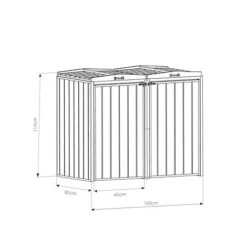 Premium Double Bin Store -Green Haven Shop ESDXL21PT031 double bin store spec image 02 2