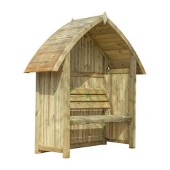 Waltons Wooden Arch Top Garden Pressure Treated Arbour Seat -Green Haven Shop ESDXL21PT035 006