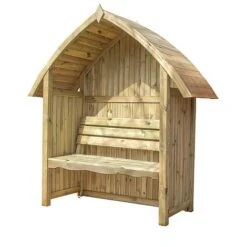 Waltons Wooden Arch Top Garden Pressure Treated Arbour Seat -Green Haven Shop ESDXL21PT035 007