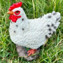 Pair Of Garden Chicken Ornaments -Green Haven Shop FW1006 11