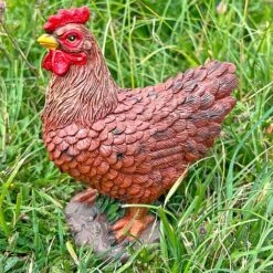 Pair Of Garden Chicken Ornaments -Green Haven Shop FW1006 12