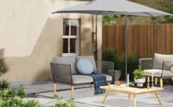 Idooka 300cm Grey Cantilever Garden Parasol - Patio Umbrella & Sun Shade 27 Idooka 300cm Grey Cantilever Garden Parasol - Patio Umbrella & Sun Shade -Green Haven Shop Fenced20Patio1
