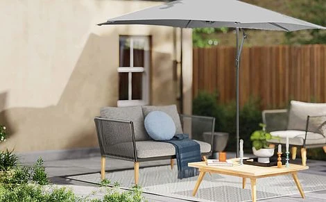 Idooka 300cm Grey Cantilever Garden Parasol - Patio Umbrella & Sun Shade 14 Idooka 300cm Grey Cantilever Garden Parasol - Patio Umbrella & Sun Shade - Image 14