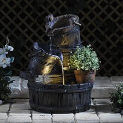 Cascading Barrel Water Feature And Planter 13 Cascading Barrel Water Feature And Planter -Green Haven Shop G1393 7 1000x1000 1
