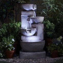 4 Tier Laguna Cascade Water Feature With Light 15 4 Tier Laguna Cascade Water Feature With Light -Green Haven Shop G1415 4 Tier Luguna Cascade Water Feature 2 1000x1000 1