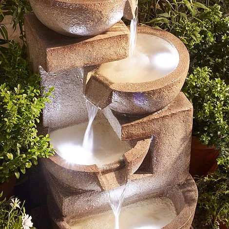 4 Tier Laguna Cascade Water Feature With Light 6 4 Tier Laguna Cascade Water Feature With Light - Image 6