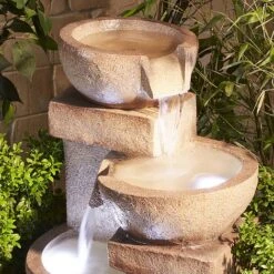 4 Tier Laguna Cascade Water Feature With Light 12 4 Tier Laguna Cascade Water Feature With Light -Green Haven Shop G1415 4 Tier20Luguna Cascade