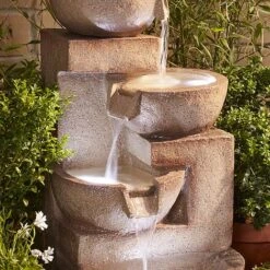 4 Tier Laguna Cascade Water Feature With Light 11 4 Tier Laguna Cascade Water Feature With Light -Green Haven Shop G1415 4 Tier20Luguna ascade Water