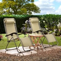 Garden Gear Zero Gravity Chair - Stone 8 Garden Gear Zero Gravity Chair - Stone -Green Haven Shop G3727 ls1
