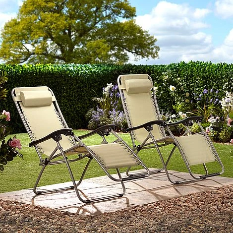 Garden Gear Zero Gravity Chair - Stone 5 Garden Gear Zero Gravity Chair - Stone - Image 5
