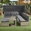 Garden Gear California Rattan Daybed With Canopy