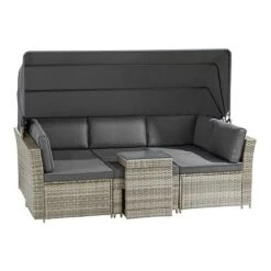 Garden Gear California Rattan Daybed With Canopy -Green Haven Shop G3906 6