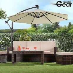 Solar LED Cantilever Parasol -Green Haven Shop G3975