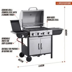 Blazebox 4 + 1 Gas Burner Barbecue -Green Haven Shop G401420Blazebox20Gas20BBQ