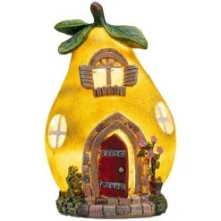 Garden Gear Solar LED Pear Fairy House 7 Garden Gear Solar LED Pear Fairy House -Green Haven Shop G4106 81