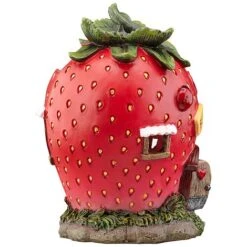 Garden Gear Solar LED Strawberry Fairy House -Green Haven Shop G4106 91