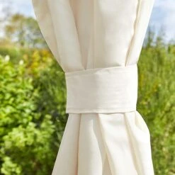 Garden Gear 3x3m Metal Gazebo With Cream Roof And Curtains -Green Haven Shop G4161 5