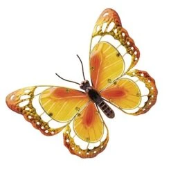 Garden Gear Metal And Glass Butterfly Wall Art - Yellow -Green Haven Shop G4358202202000x20001