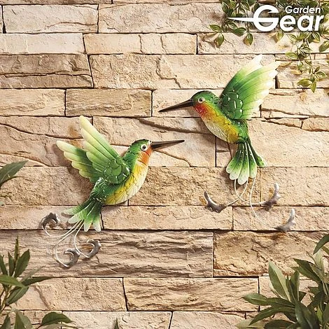 Garden Gear Set Of 2 Metal Hummingbirds Wall Art 1 Garden Gear Set Of 2 Metal Hummingbirds Wall Art