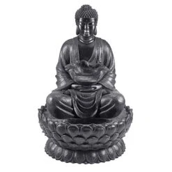 Serenity Extra Large Buddha On A Lotus Flower Water Feature -Green Haven Shop G475520XL20SITTING20BUDDHA2011