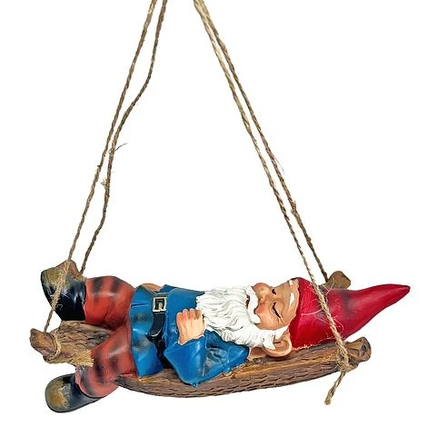 Sleeping Gnome In A Hammock Hanging Garden Ornament 8 Sleeping Gnome In A Hammock Hanging Garden Ornament - Image 8